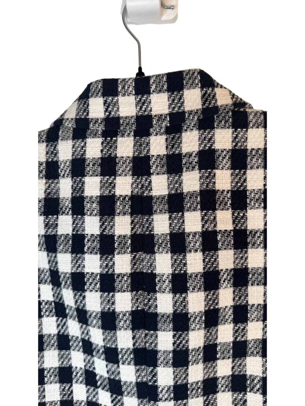 NWT Tommy Hilfiger Size 10 Navy & White Plaid Blazer Cotton-Polyester Blend - Picture 9 of 16